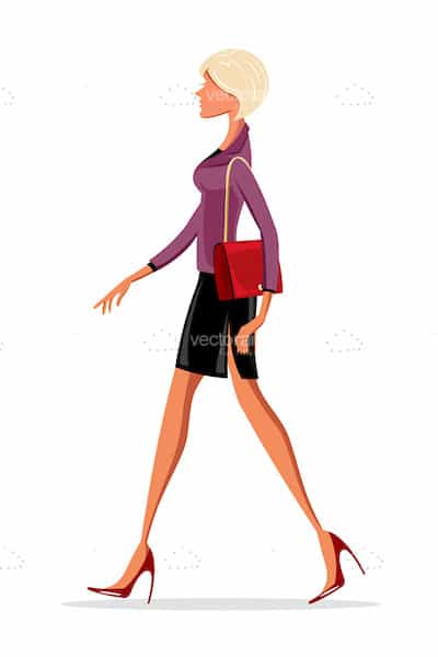 Fashionable Woman in Office Outfit